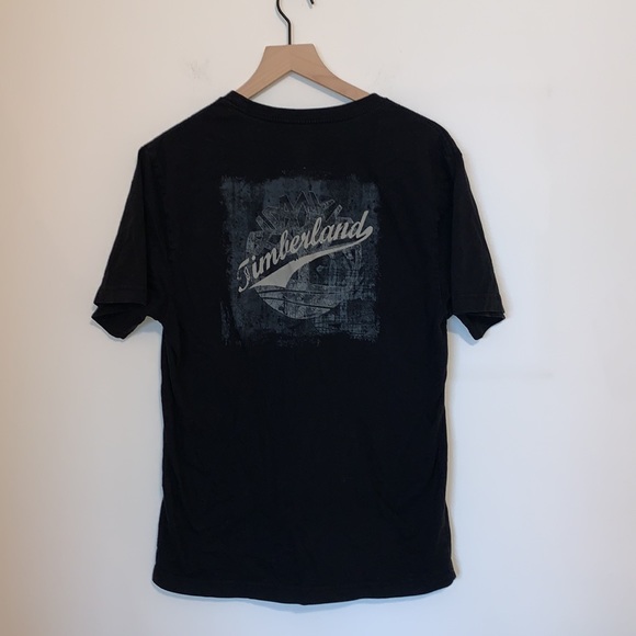 Timberland Men's Black Logo Tee Crewneck Medium - Picture 6 of 6